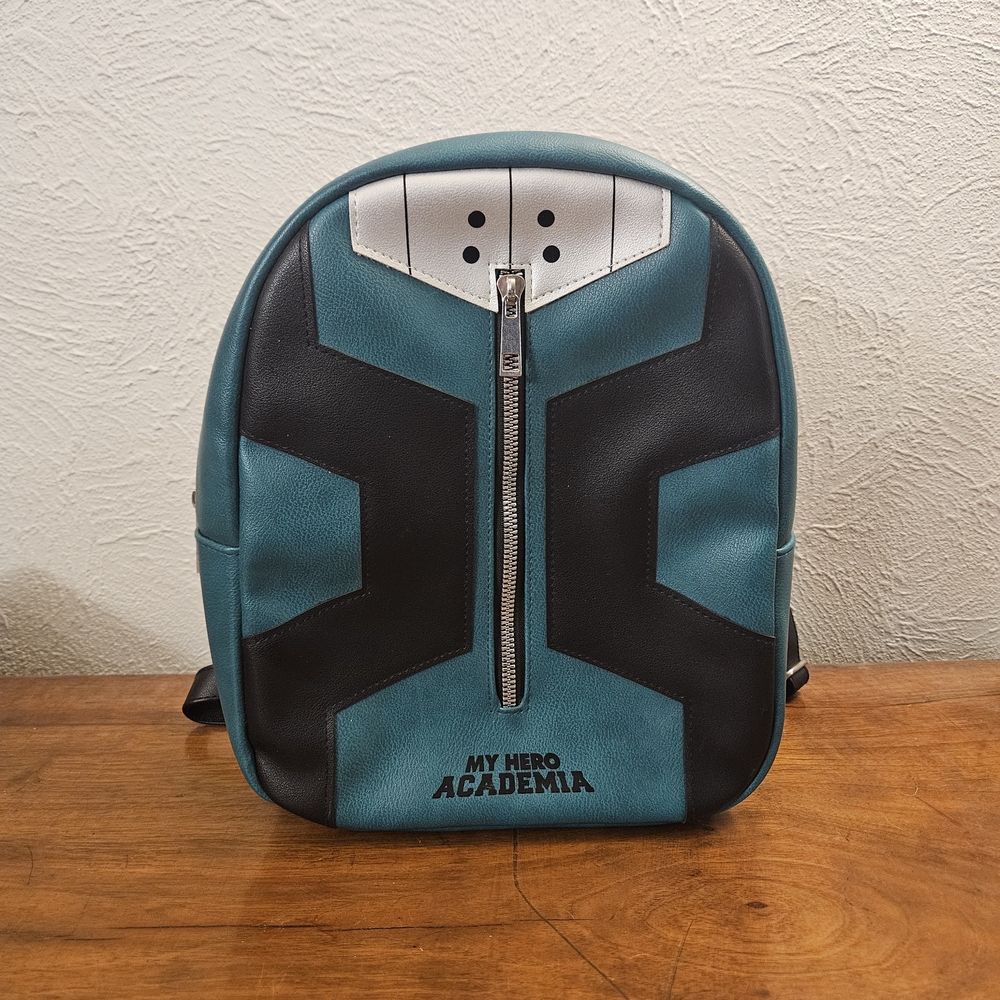 Bioworld My Hero Academia Deku Cosplay Mini Backpack‎ UA Anime Green Bag Purse